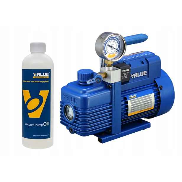 Vakuová Pumpa 198 L/min Dvoustupňová S Vakuometrem Value V-I280SV