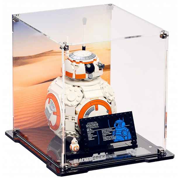 Vitrína s pozadím Blacked Brick pro Lego 75452 Star Wars Droid BB-8