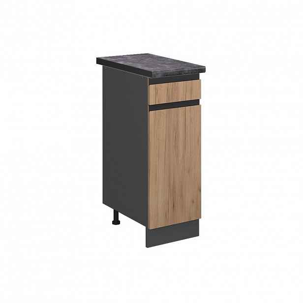 Vicco SPODNÍ SKŘÍŇKA KUCHYŇSKÉ LINKY R-Line Zlatý mocný dub 30 cm , PD Antracit