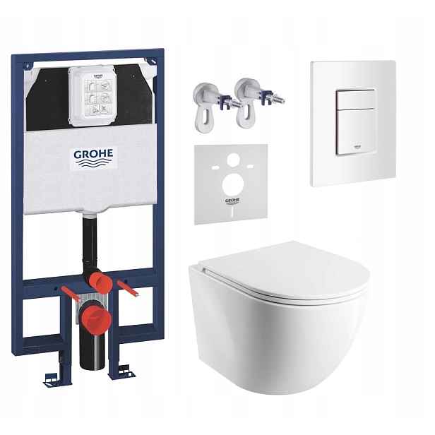 7v1 Wc Set, Stelaz Grohe Slim, Wc Mísa Omnires Tornado, Tlačítko