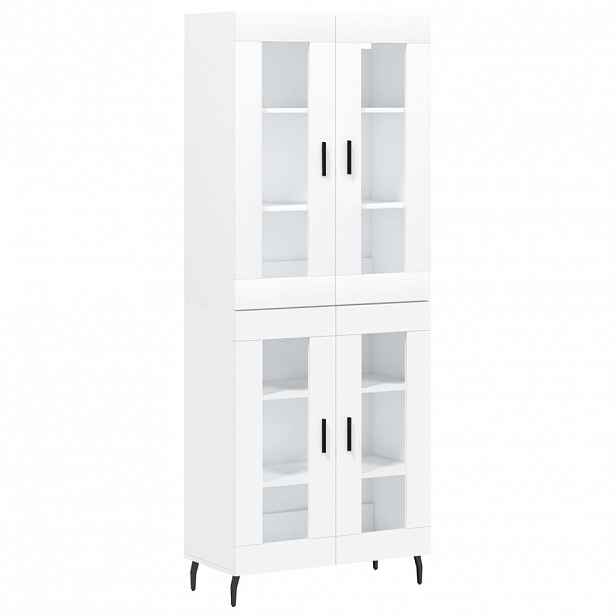 vidaXL Skříň highboard bílá 69,5 x 34 x 180 cm kompozitní dřevo