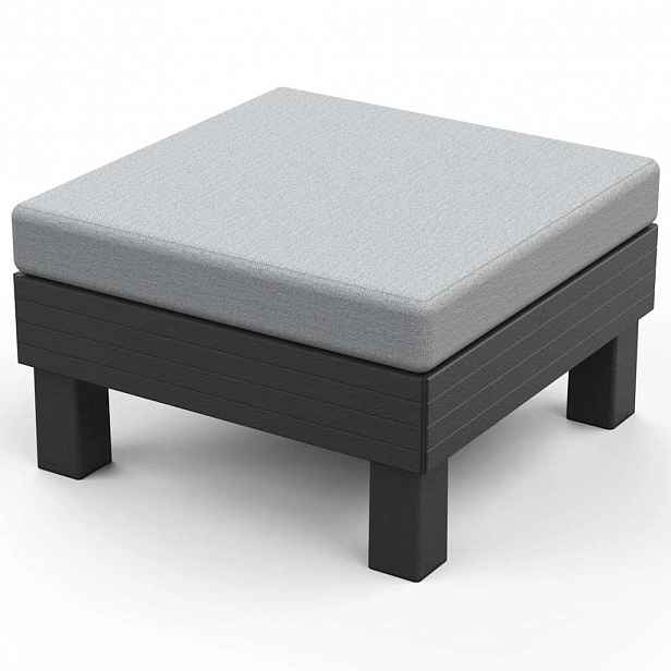 Keter Garden Elements Single Hocker Graphite se světle šedým polštářem