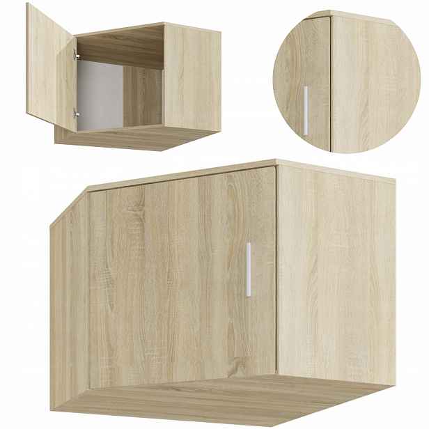 Nadstavec pro rohovou skříň Bodo 80x80 Dub Sonoma regál skříňka police sloupek