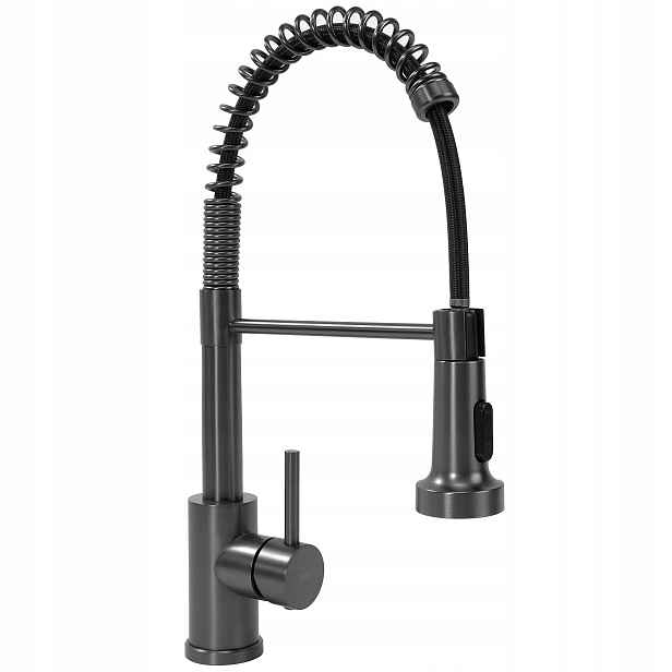 Kuchyňská Baterie Černá Flexibilní Rea Colin Tytan Vytahovací Sprcha 42 cm