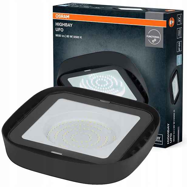 Průmyslová Led lampa High Bay 80W 6500K 9300lm IP65 Ufo Osram