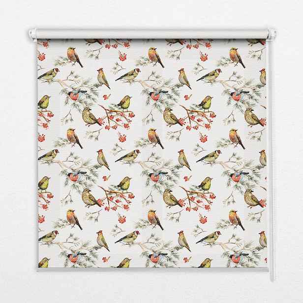 TULUP VNITŘNÍ roleta - okenní roleta - roleta - 60x140 cm - Ptáci na větvích