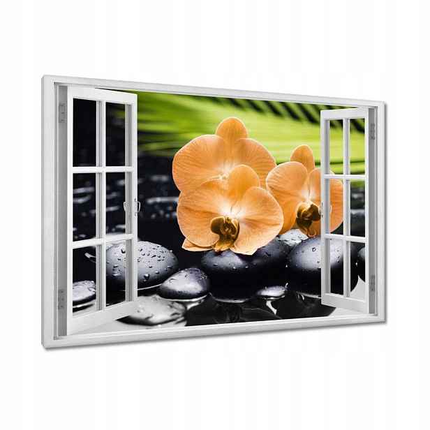 Obrazy 90x60 Oranžové orchideje