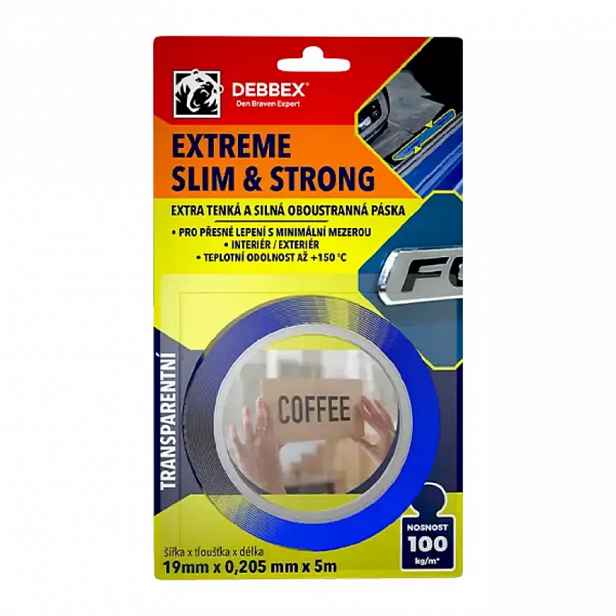 Oboustranná páska Extreme Slim Clear 24mm x 50m