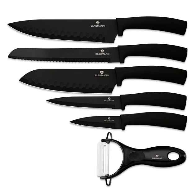 BLAUMANN Sada nožů 6 ks Black Silver Collection BL-5136
