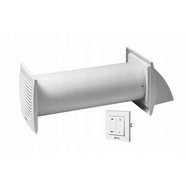 Nástěnný rekuperátor E-extra EER150S bílý vypínač 53 m³/h