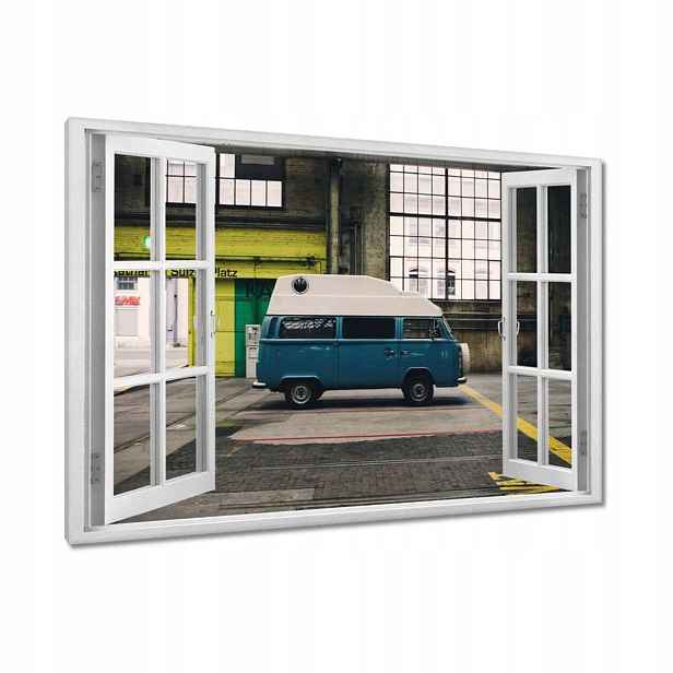 Obrazy 90x60 Modrý autobus Auto