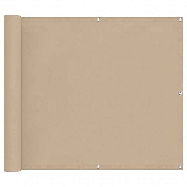 vidaXL Balkonová clona 90 x 200 cm PU potažený oxford alu Obdélníkový