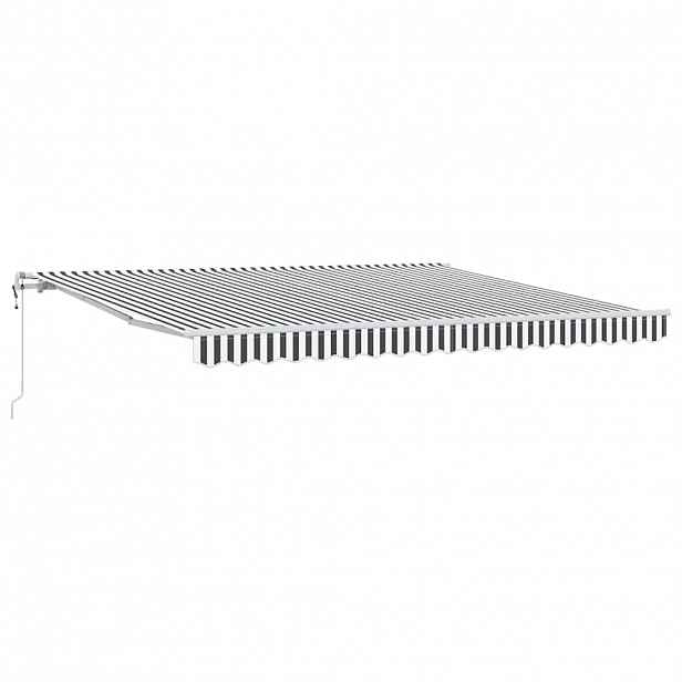 vidaXL Automatická zatahovací markýza antracitová a bílá 400 x 300 cm