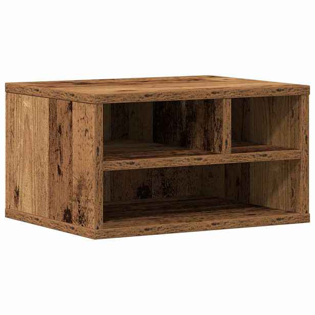 vidaXL Stojan na tiskárnu Staré dřevo 40 x 32 x 22,5 cm