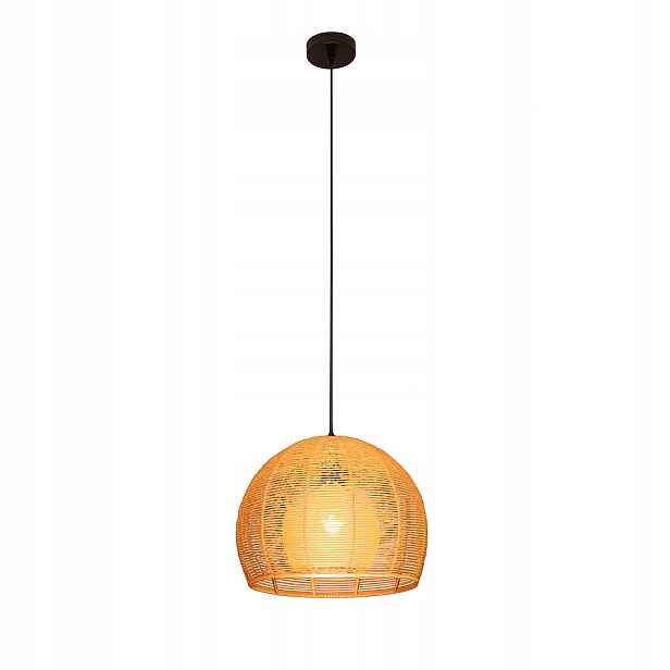 Závěsná ratanová lampa Bambus Boho Dřevo Loft