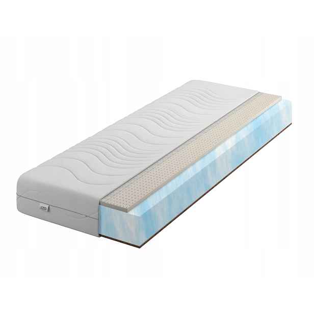 Pěnová Matrace 80x200 20cm H2 H4 měkká/tvrdá Stříbrná Aqua Latex Kokos