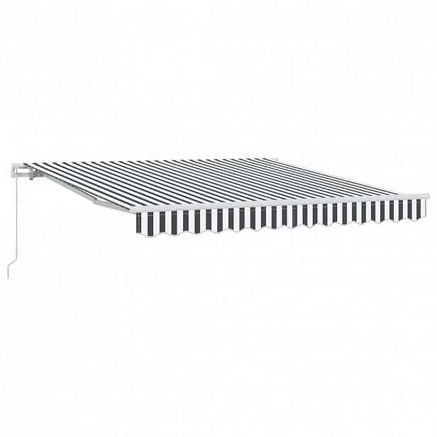 vidaXL Ručně zatahovací markýza antracitová a bílá 300 x 250 cm