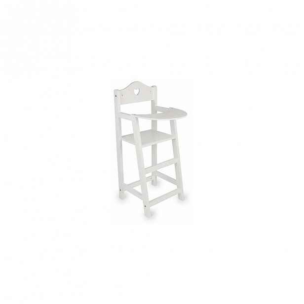 Bílá dřevěná židlička pro panenky Legler Doll‘s