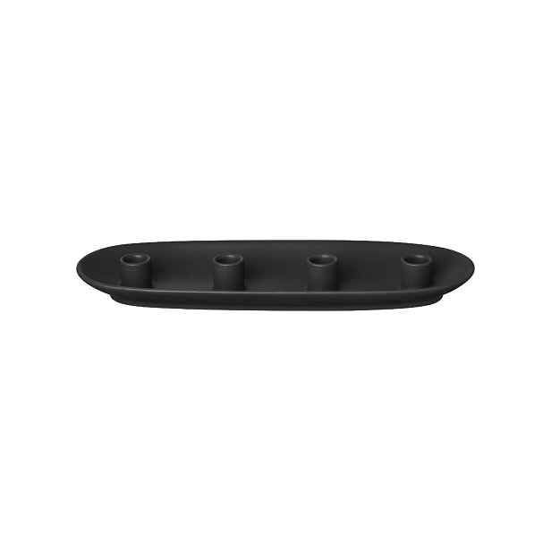 Kameninový svícen délka 40 cm Blomus VELA - černý