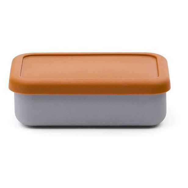 Modrý/oranžový silikonový dětský svačinový box Lili – Kave Home