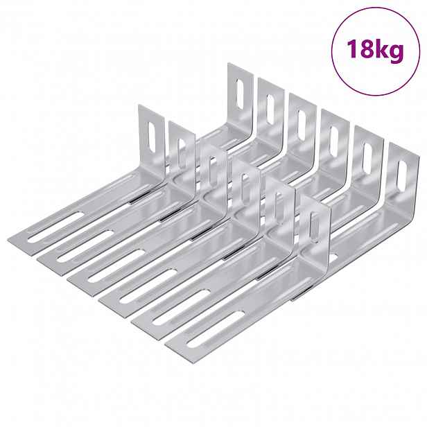 vidaXL Protiskluzový držák 1268 Stříbrná 74,5 x 15 x 32 mm Železo