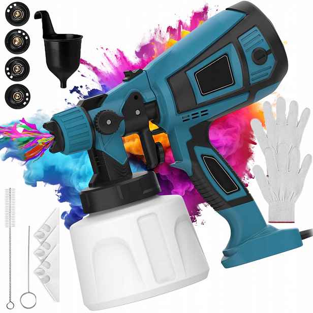 1400 ML Elektrický Malířský Agregát Pro Malování S Pistolí 850 W 4 Trysky