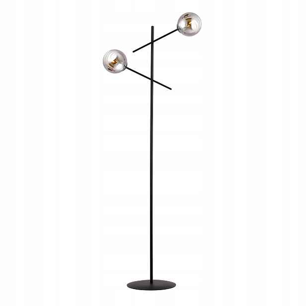 Podlahová lampa Emibig Linear LP2 2xE14 Černá/Chromová 150 cm