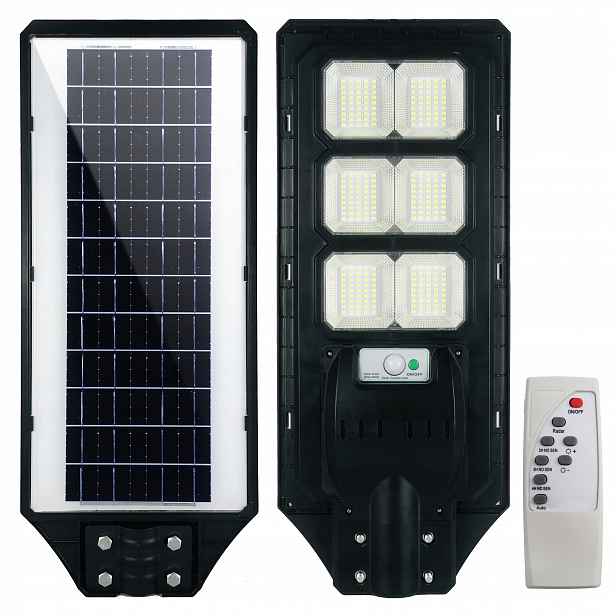 Solární Lampa Pouliční Led 300 W 4200 lm Snímač pohybu soumraku Ovladač IP65