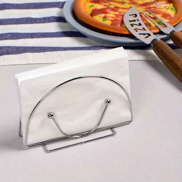 TEMU Elegantní Kovový Držák na Ubrousky - Elegantní Design z Litiny, Vertikální Stojan na Ubrousky pro Jídelnu, Kuchyni & Kavárnu, Jednoduché Úložné