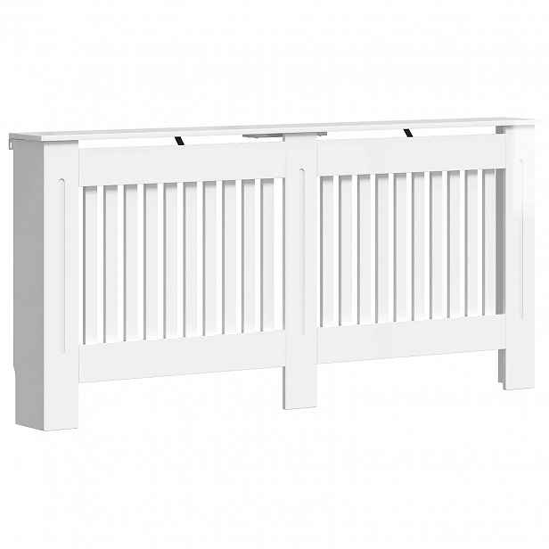 vidaXL Kryt radiátoru Bílá s vysokým leskem 172 x 19 x 81,5 cm