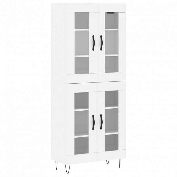 vidaXL Skříň highboard bílá 69,5 x 34 x 180 cm kompozitní dřevo