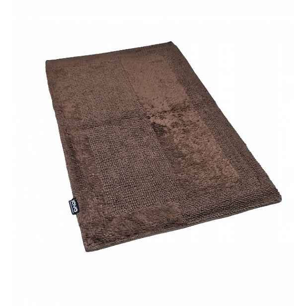 Bavlněný koupelnový koberec Lux Piano 50x80 hnědý