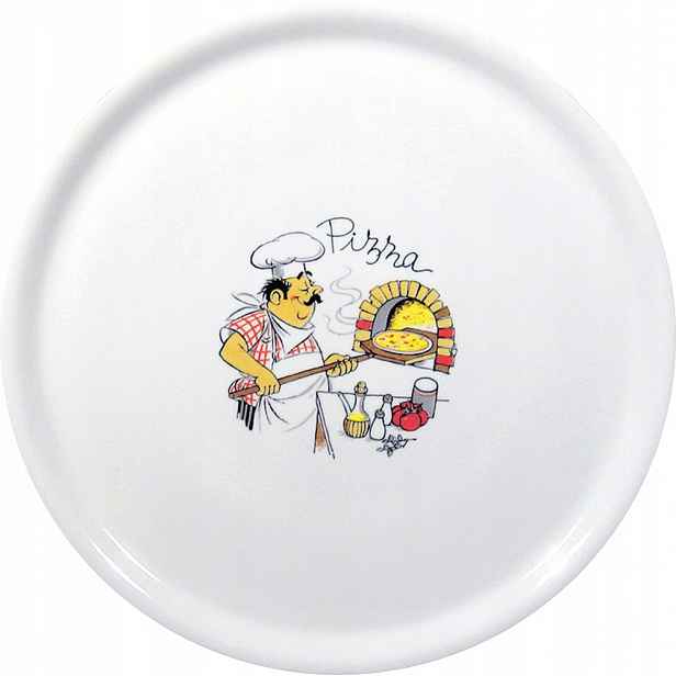 Talíř na pizzu z porcelánu Traditional bílý pr. 31 cm sada 6 ks