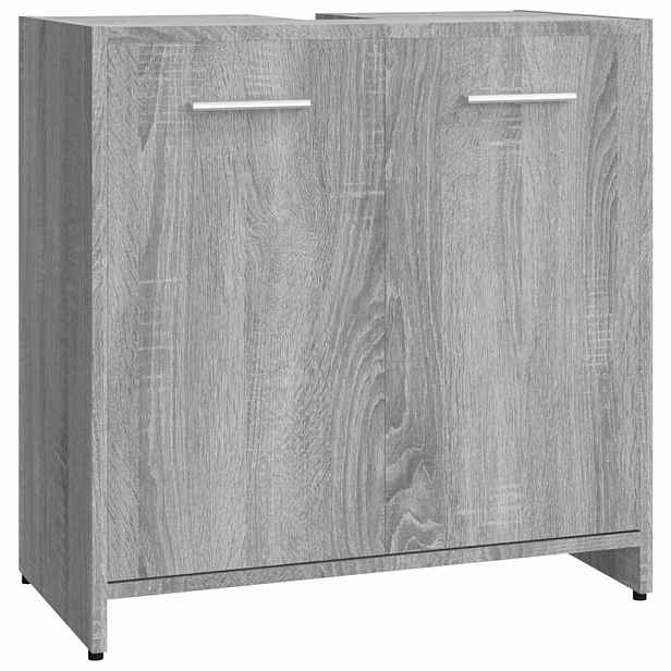 vidaXL Koupelnová skříňka šedá sonoma 60 x 33 x 60 cm kompozitní dřevo