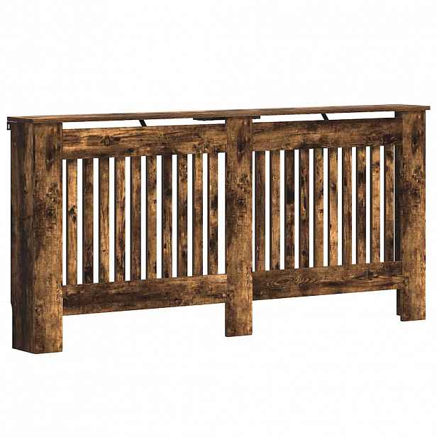 vidaXL Kryt radiátoru Kouřový dub 172 x 19 x 81,5 cm Kompozitní dřevo