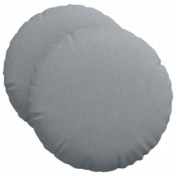vidaXL Polštáře na sedadla 2 ks Textil Světle šedá Ø50 x 19 cm