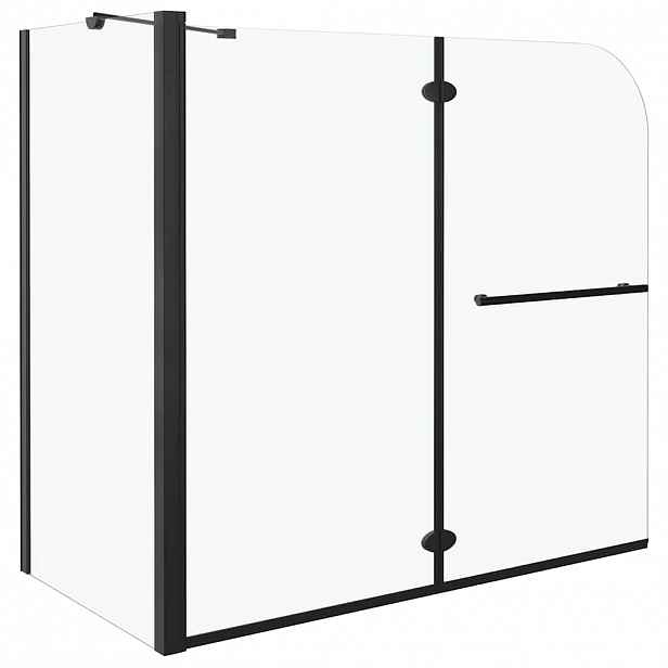 vidaXL Skládací sprchový kout ESG 120 x 68 x 130 cm černý