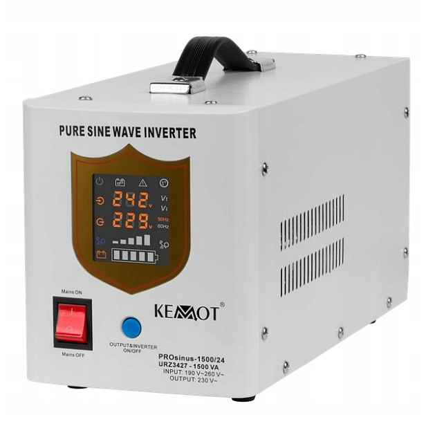 Zdroj záložní Kemot PROsinus 1500/24 URZ3427 1050W 24V, bílá