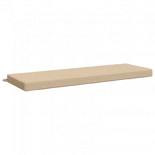 vidaXL Polštář na lavici SOEST 100% polyester Krémová 140 x 50 x 8 cm