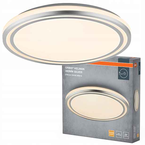 Stropní Svítidlo Led nástěnné svítidlo 24W 1500lm 3000K Teplá stříbrná Orbis Osram