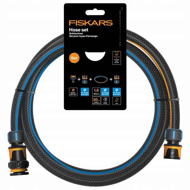 Fiskars Připojovací sada hadice rychlospojka 13 mm 1/2 palce 1.8 m