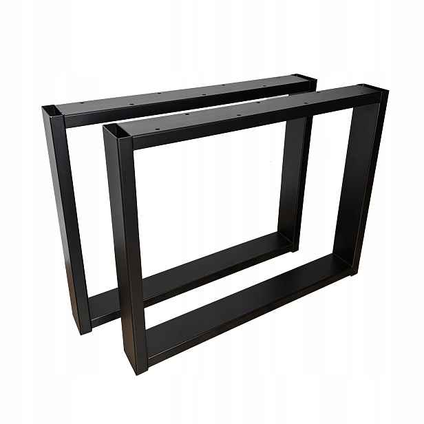 Nohy Do Lavice Psací Stůl Kovové Černé 50x40 CM Profil 6x2 CM Loft 2 Ks