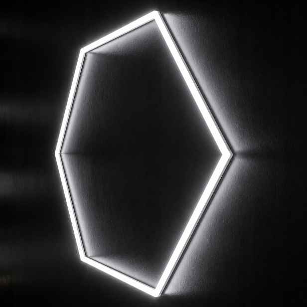 Sada Led 1 medová plástev černý 42W 6500K 92x79 Cm garáž Hexagon