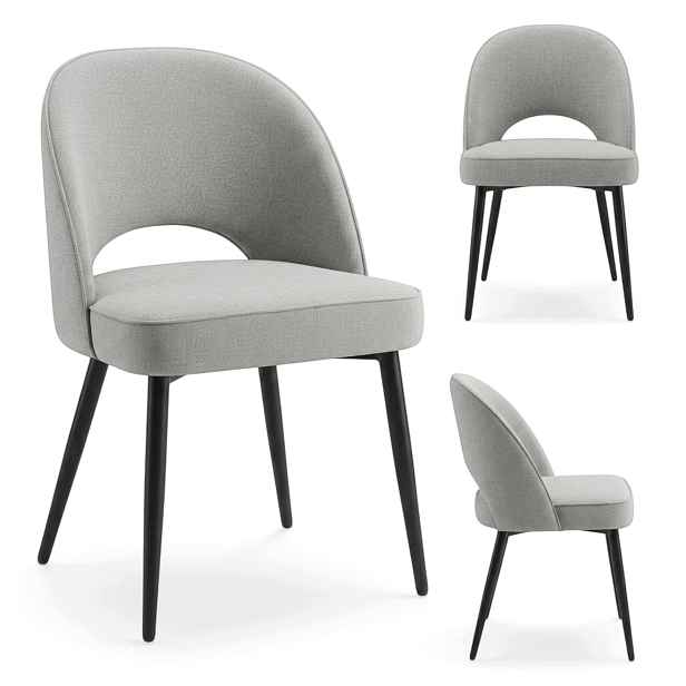 Skandinávské kelímkové křeslo světle šedé, čalouněné moderním nábytkem Loft