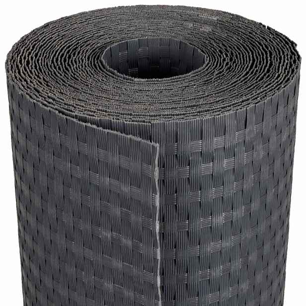 vidaXL Balkonová clona Tmavě šedá 1000 x 100 cm polyratan