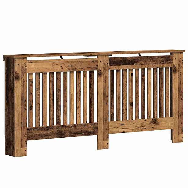 vidaXL Kryt radiátoru Staré dřevo 172 x 19 x 81,5 cm Kompozitní dřevo
