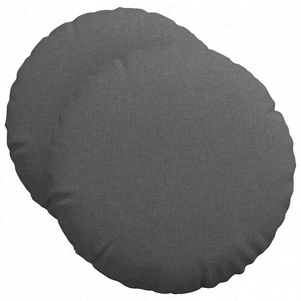 vidaXL Polštáře na sedadla 2 ks Textil Tmavě šedá Ø50 x 19 cm