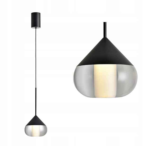 Závěsná lampa Suza 6W Led černá do moderního obývacího pokoje IP44 Yaskr