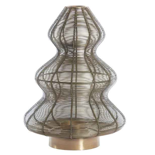 Bronzový antik kovový svícen vánoční stromek Tree - Ø 25*35 cm Light & Living