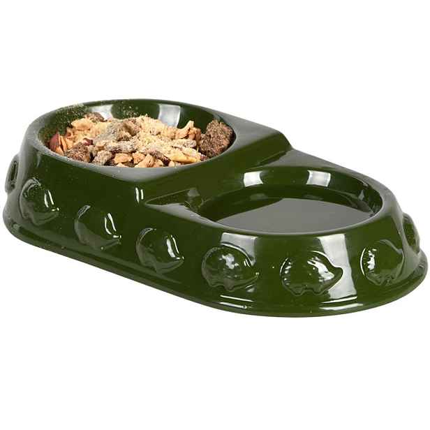 Esschert Design Dvojitá miska pro ježka SPIKYBOWL zelená